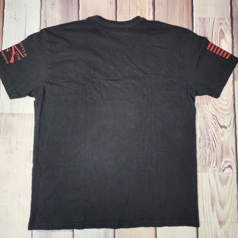Grunt Style Shirt Men's L‎ Biohazard Symbol Black Cotton Tshirt - Picture 3 of 5